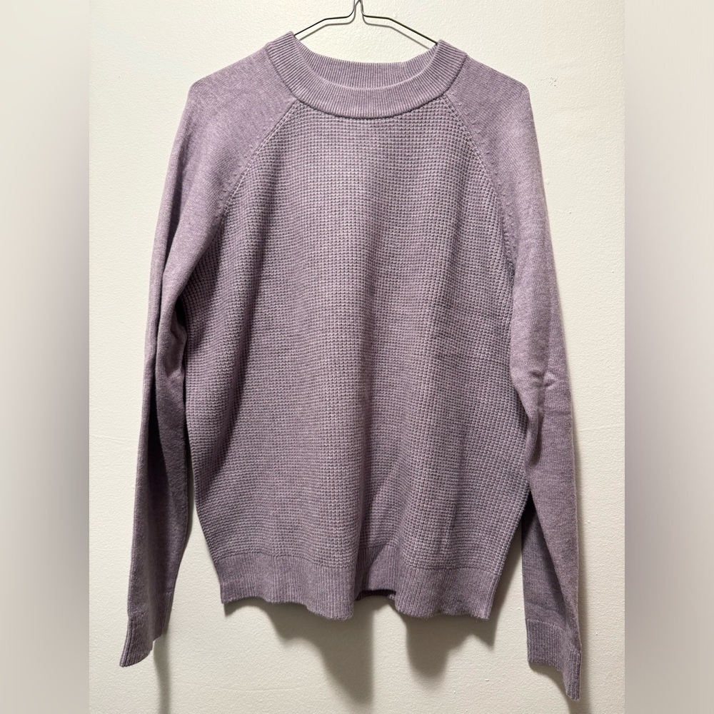 Denver Hayes Purple Waffle long sleeve sweater. Large - Picture 2 of 4